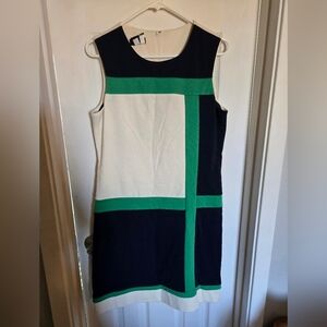 Spense Vintage Colorblock Sleeveless Dress